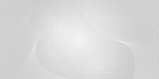 Abstract White Lines and Halftone Presentation Background