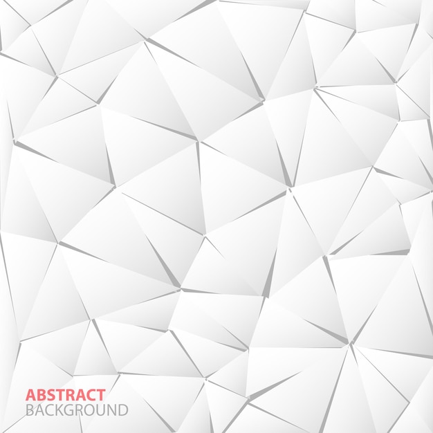 Abstract white paper triangle background material design vector illustration