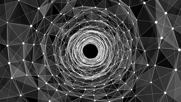 abstract wireframe tunnel vector white wormhole 3d portal grid futuristic fantasy funnel
