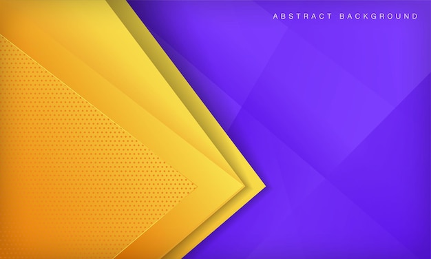 Abstract yellow and purple geometric background banner design