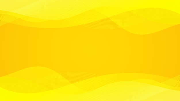 Abstract Yellow Gradient Background With Subtle Wavy Lines