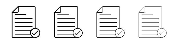 Accept document icon Flat illustration sign