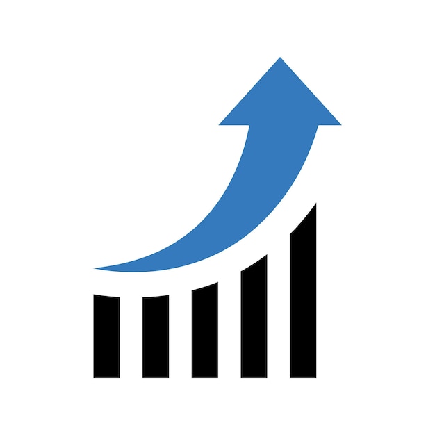 accumulative cumulative graph icon simple editable vector illustration
