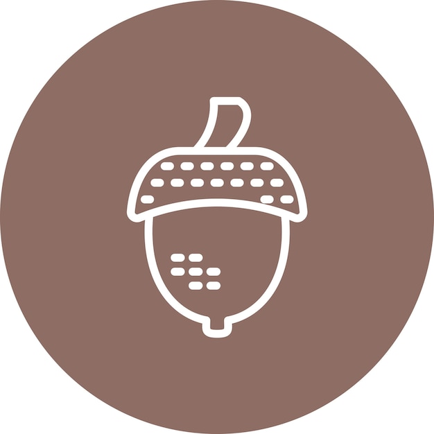 acorn vector icon illustration of autumn iconset