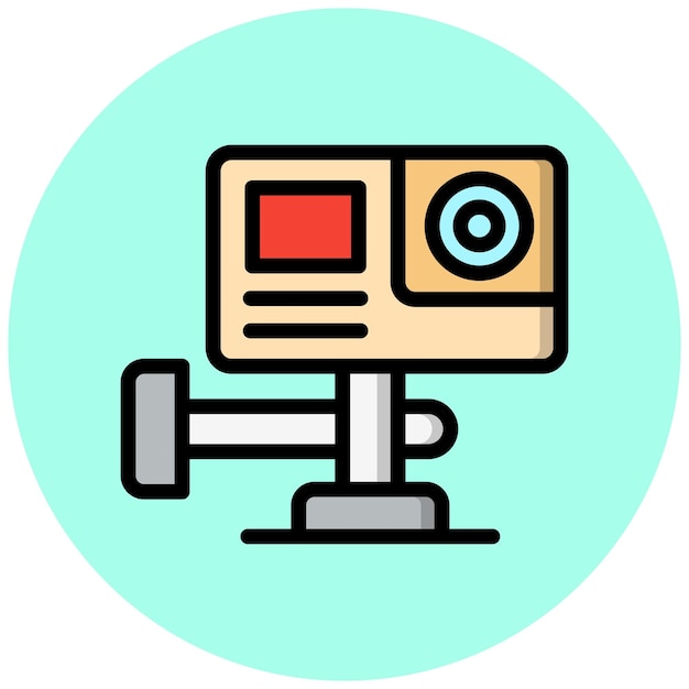Action Camera Vector Icon Design Illustration