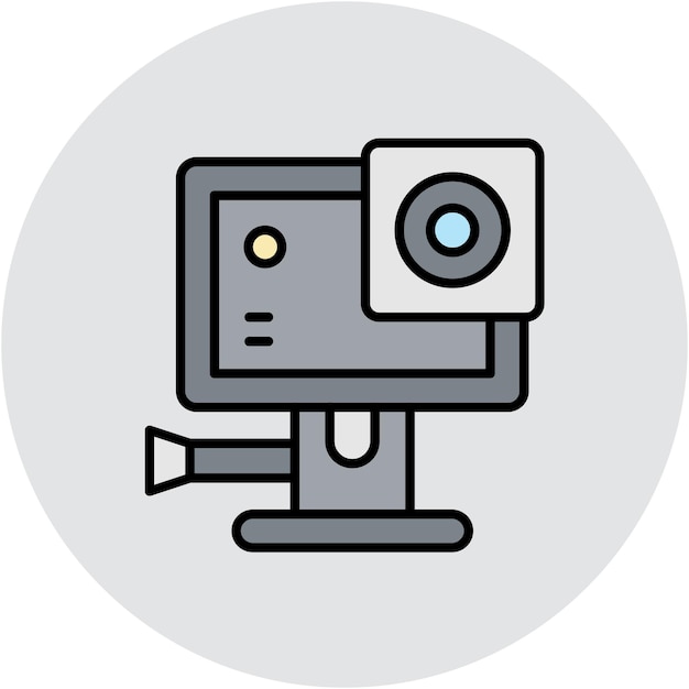 Action Camera Vector Illustration Style