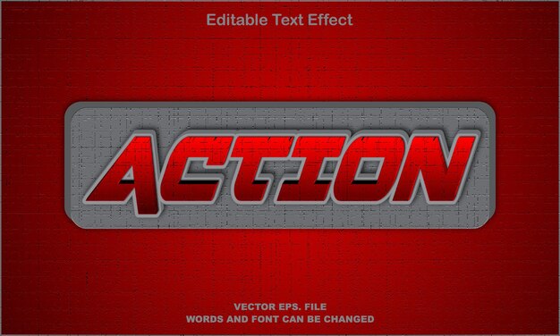 action text effect, premium action 3d editable vector text effect, action vector, action 3d text