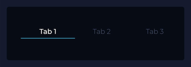 Active first tab in menu bar UI element template