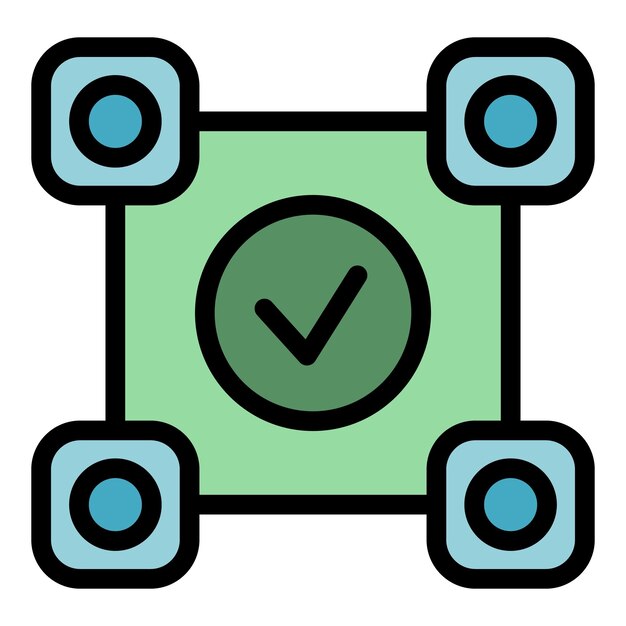 adaptation done icon outline adaptation done vector icon color flat isolated