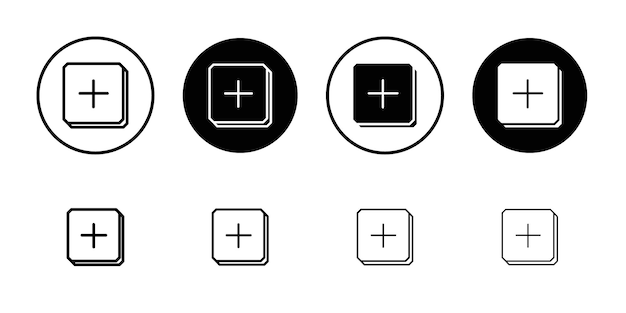 add apps icon flat line symbol set