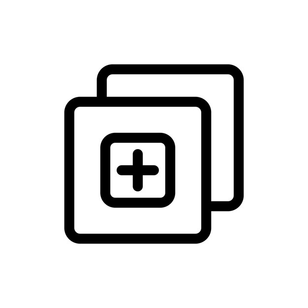 add apps icon set plus page vector symbol