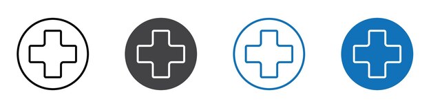 Add icon flat editable icon mark set