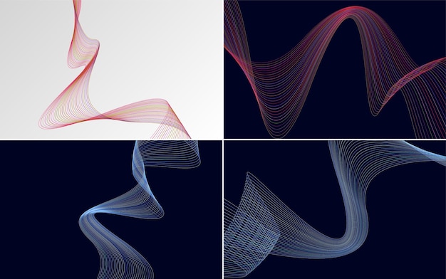 add visual interest to your presentations with this set of 4 vector backgrounds