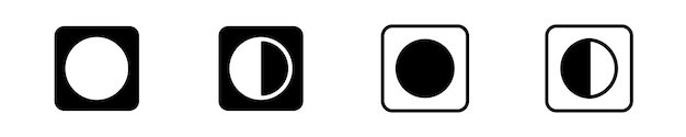 adjust the contrast icon set of screen brightness control icons contrast settings icon