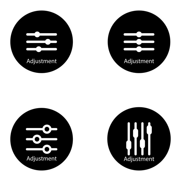 adjustment icon vector template illustration logo design