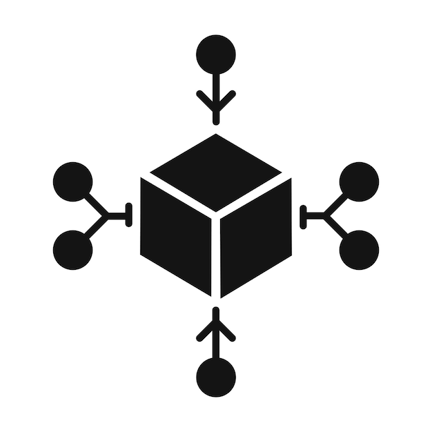 advance block chain technology crypto currency tech futuristic network connection node icon vector