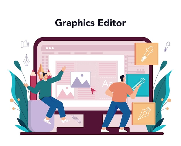 Advert designer online service or platform artist creating an advertisment