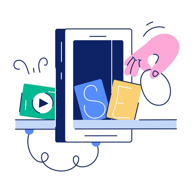 Advertising Hand Drawn Mini Illustration