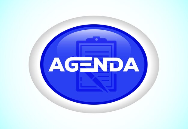Agenda button design illustration Suitable for mobile app and website UI design