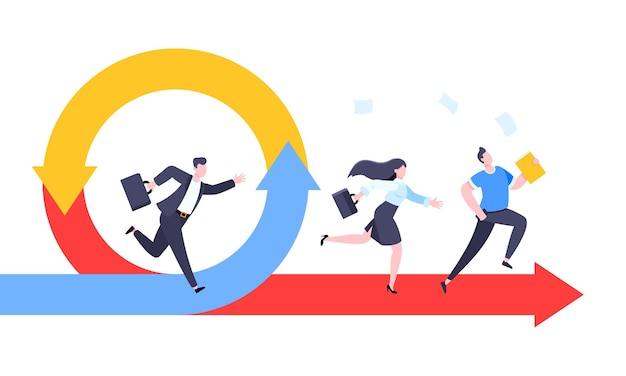 agile development methodology business concept flat style design vector illustration