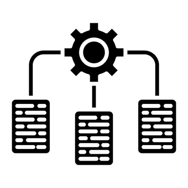 Agile Framework Glyph Solid Black Illustration