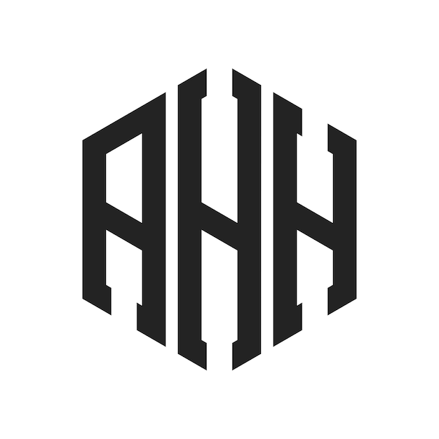 AHH Logo Design Initial Letter AHH Monogram Logo using Hexagon shape