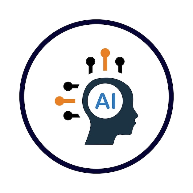 ai artificial intelligence head human artificial intelligence icon