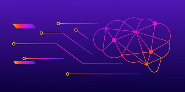 AI Brain Neural Network Technology Data Innovation Connections Background