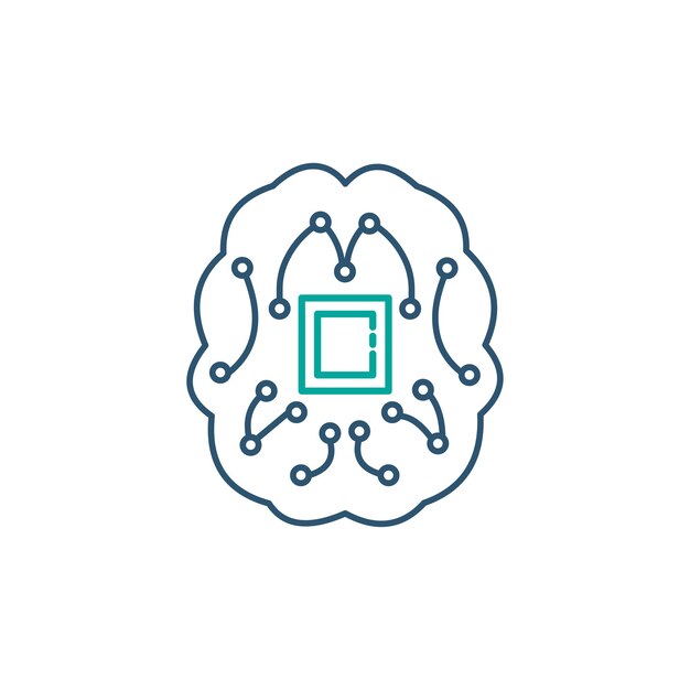 AI Neural Networks Vector Icon Design