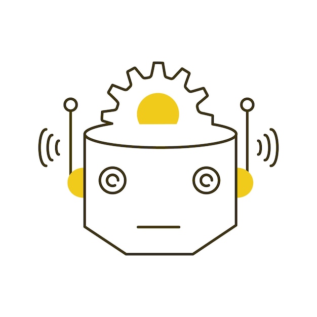 AI Robotics Avatar for Automation Vector Icon Design robot avatar technology