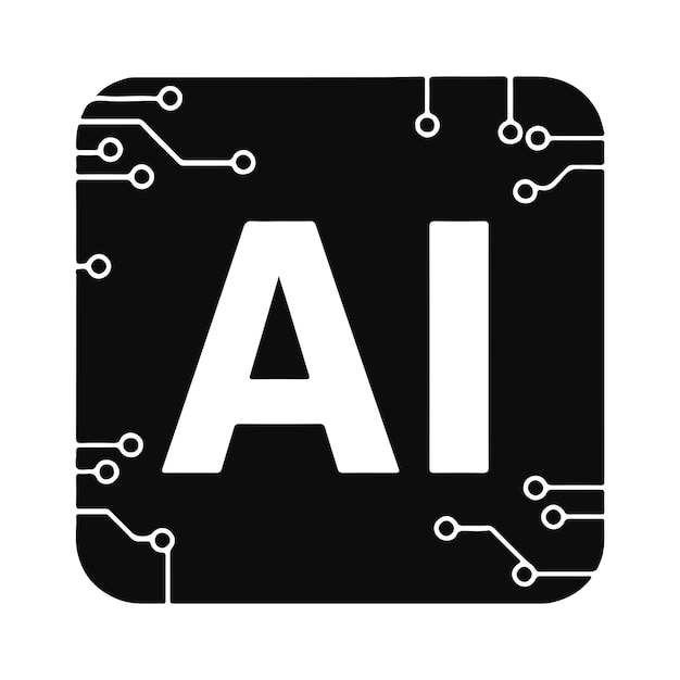 Ai Symbol with Circuit Board Design