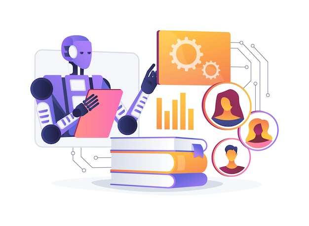 aibacked education equity initiatives abstract concept vector illustration education ai identifying