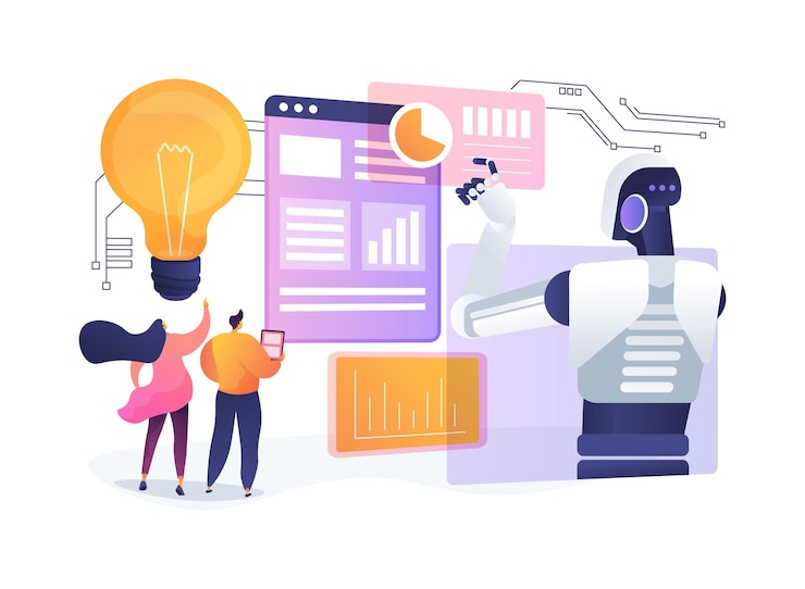 Vector aipowered energy consumption analysis abstract concept vector illustration energy monitor and