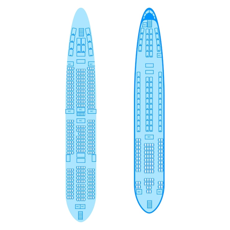 Vector airbus a380 airplane scheme aircraft types pax