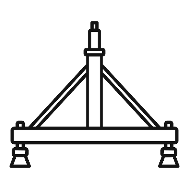 Aircraft repair stand icon Outline aircraft repair stand vector icon for web design isolated on white background