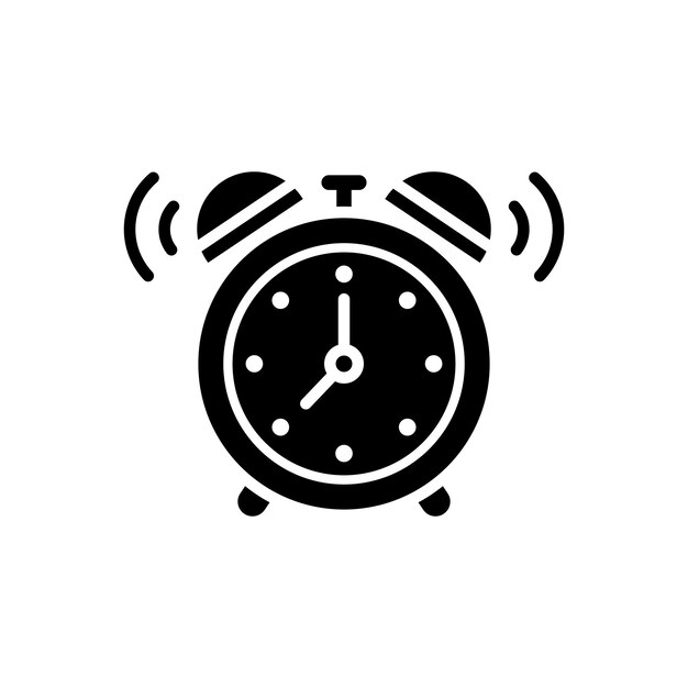 alarm clock icon design vector template