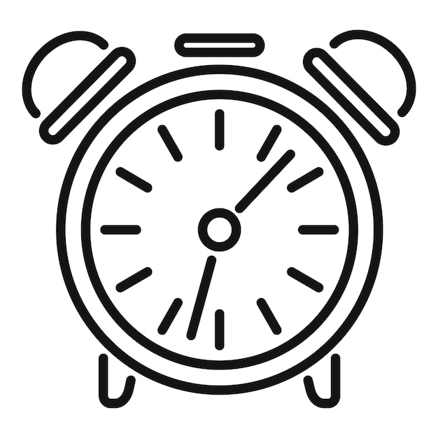 Alarm clock icon outline vector Work control Task school