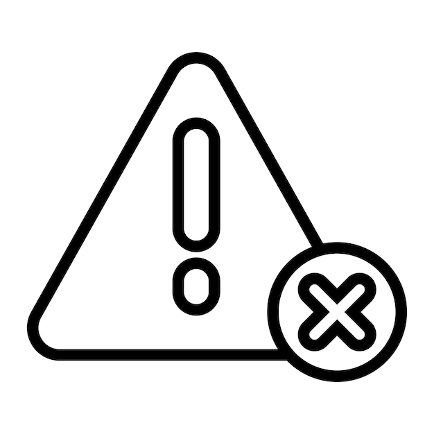 alert remove vector icon