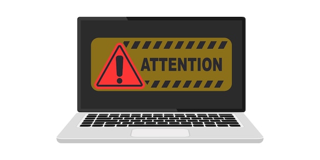Alert sign Attention warning attacker alert sign Technology security protection