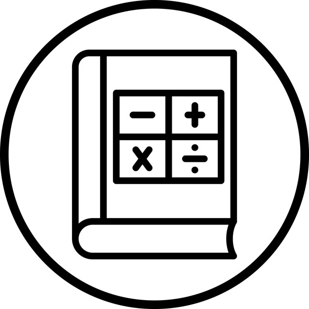 Algebra Book Icon Style