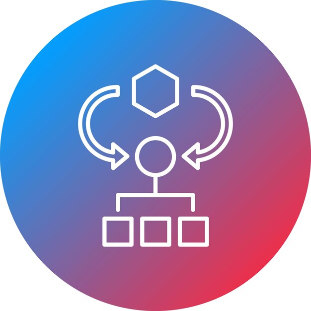 algorithm icon vector image can be used for coding and development