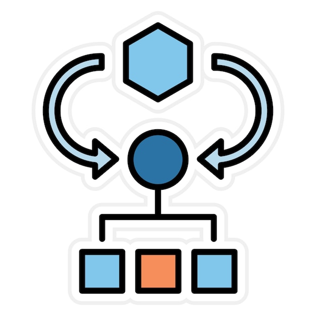 algorithm icon vector image can be used for coding and development