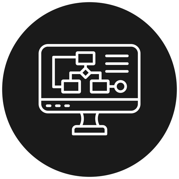 algorithm vector icon can be used for computer programming iconset