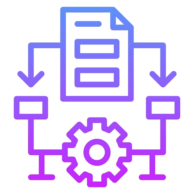 algorithm vector icon illustration of coding and development iconset