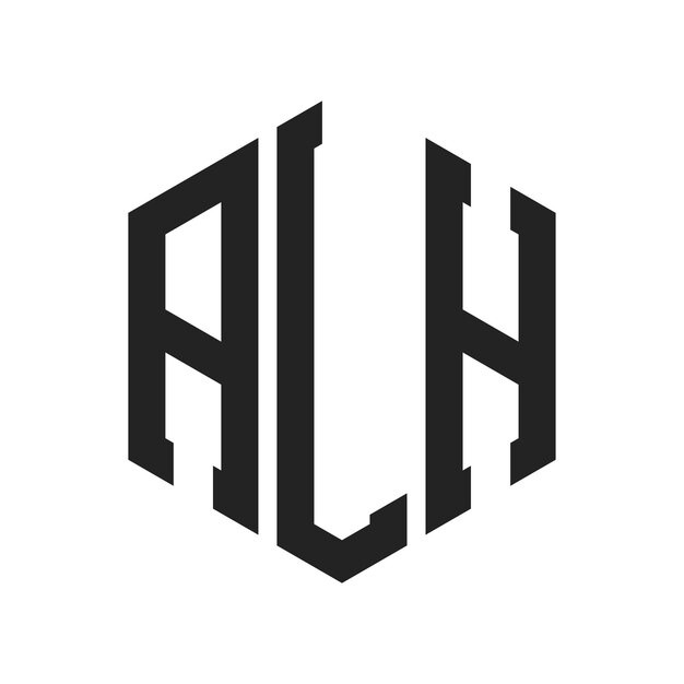 ALH Logo Design Initial Letter ALH Monogram Logo using Hexagon shape