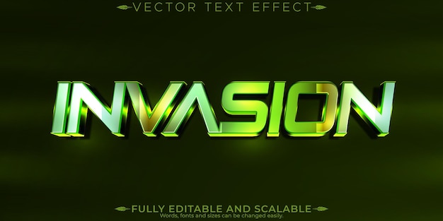 Alien ufo text effect editable game and movie text style