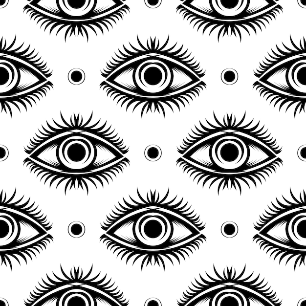 all seeing eye vector seamless pattern good for covers fabrics postcards and printing vector illustration