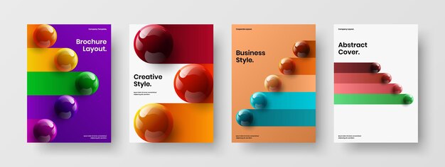 amazing corporate identity design vector concept set