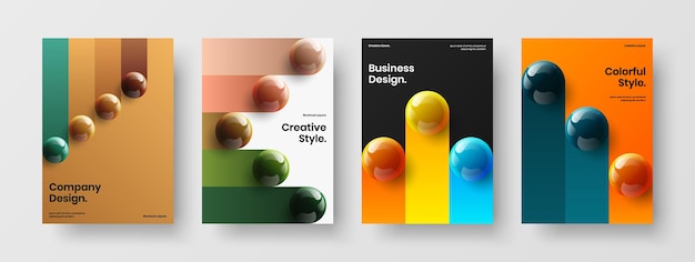 Amazing placard A4 design vector template collection