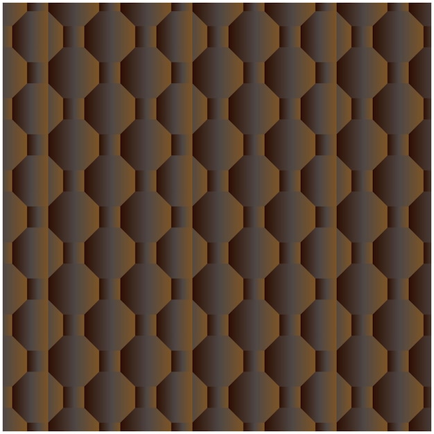An Abstract 3d Brownish Seamless Hexagon Tile pattern background Geometric hexagonal pattern Vector
